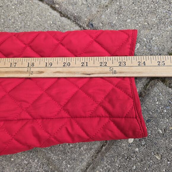 Talbots Woman’s Red Quilted Full Zip Lightweight Jacket Sz 3X Pockets - Picture 7 of 9
